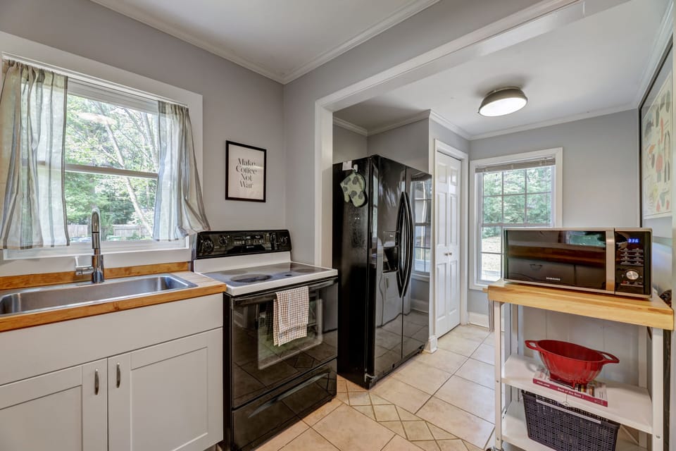 Fully stocked kitchen