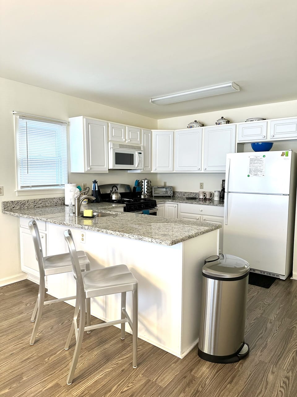 Plenty of counter space and additional seating for guests