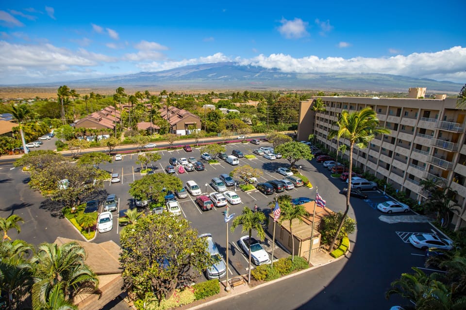 View of the parking lot at Menehune Shores.