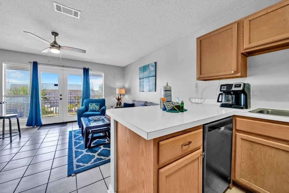 Our kitchen and dining area has an open layout to the living room. 