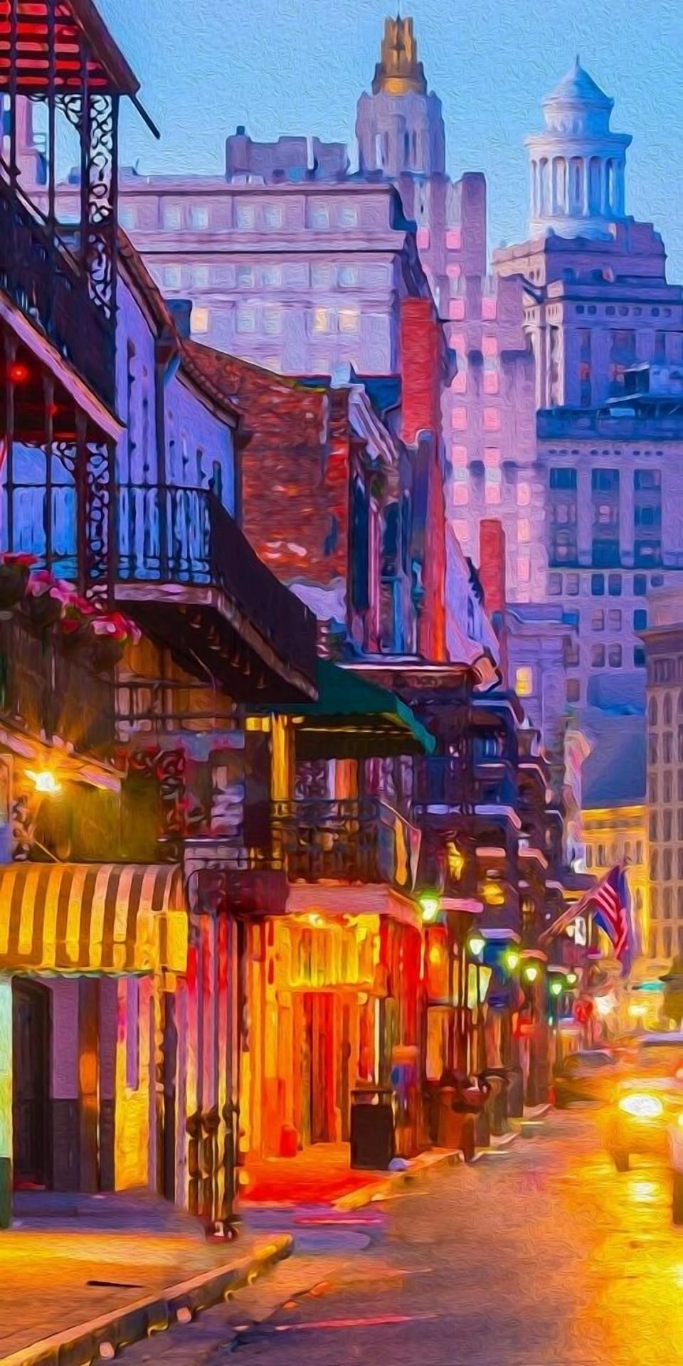 Street lights in NOLA