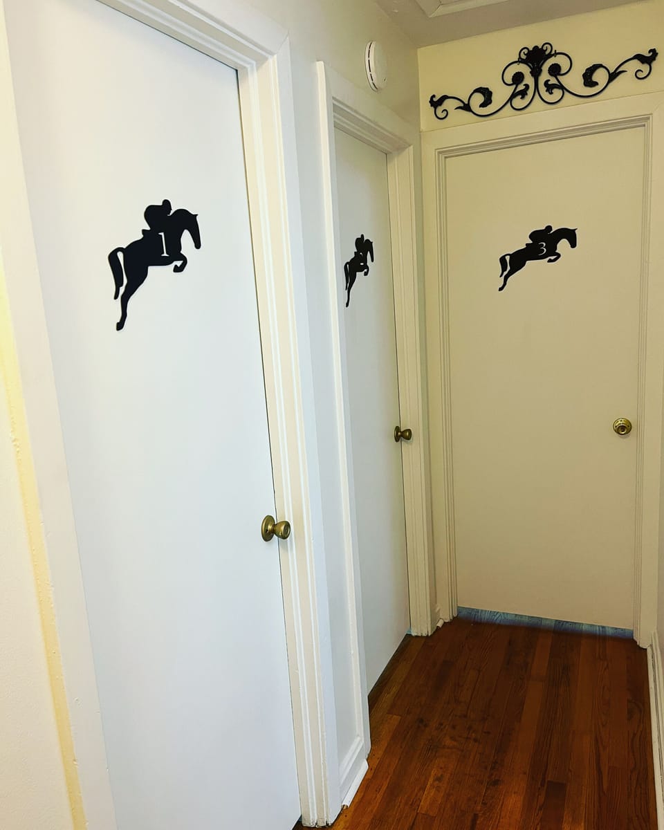 Custom made equestrian room identifiers
