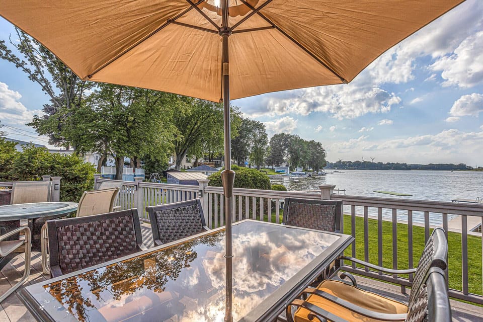 Bask in the fresh lake breeze while taking in the view.