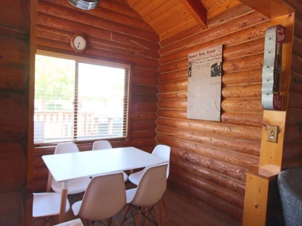 Dining nook with front deck views