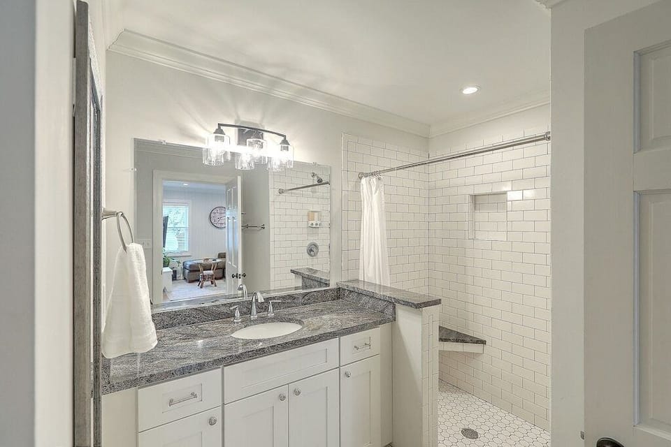 Master bath: hair dryer, bath soap, shampoo, conditioner, make up wipes, towels 
