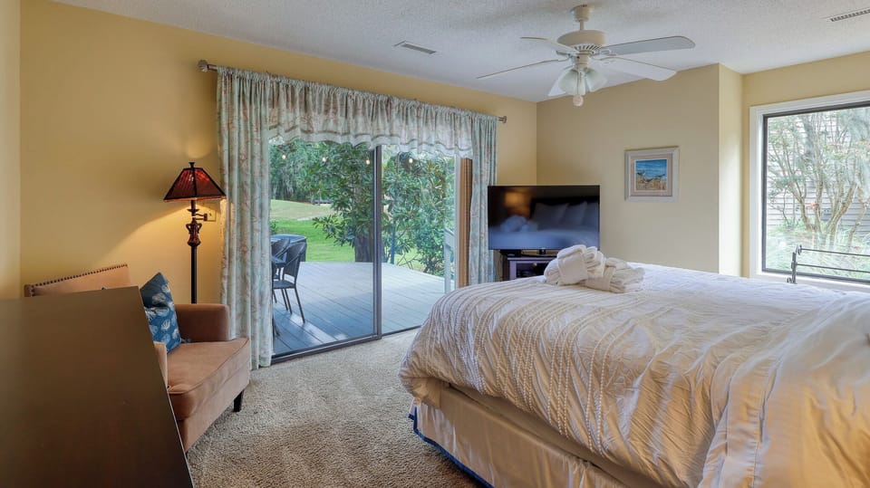 Downstairs Primary Suite with Golf Course Views