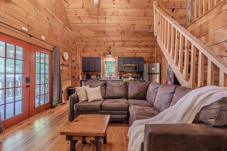 Kick back. The cabin's got good vibes and great light.