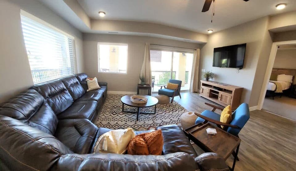Living room has access to balcony.