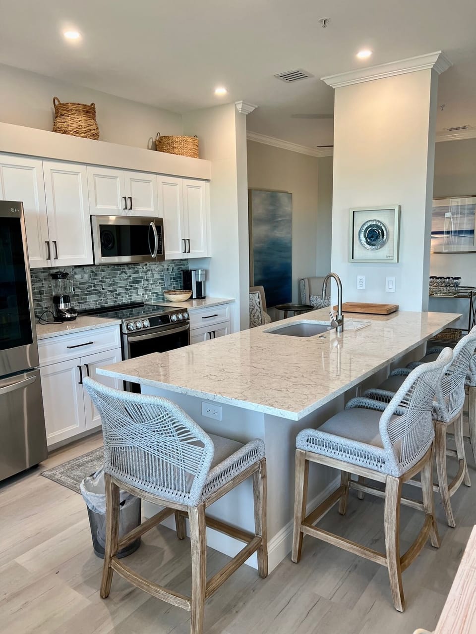 Kitchen and Island Area