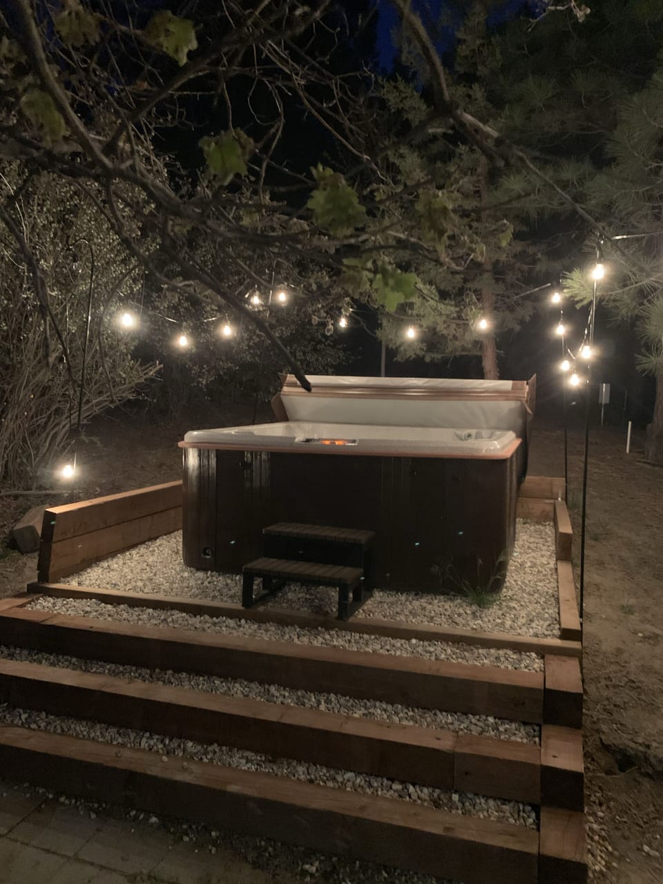 Hot tub at night 