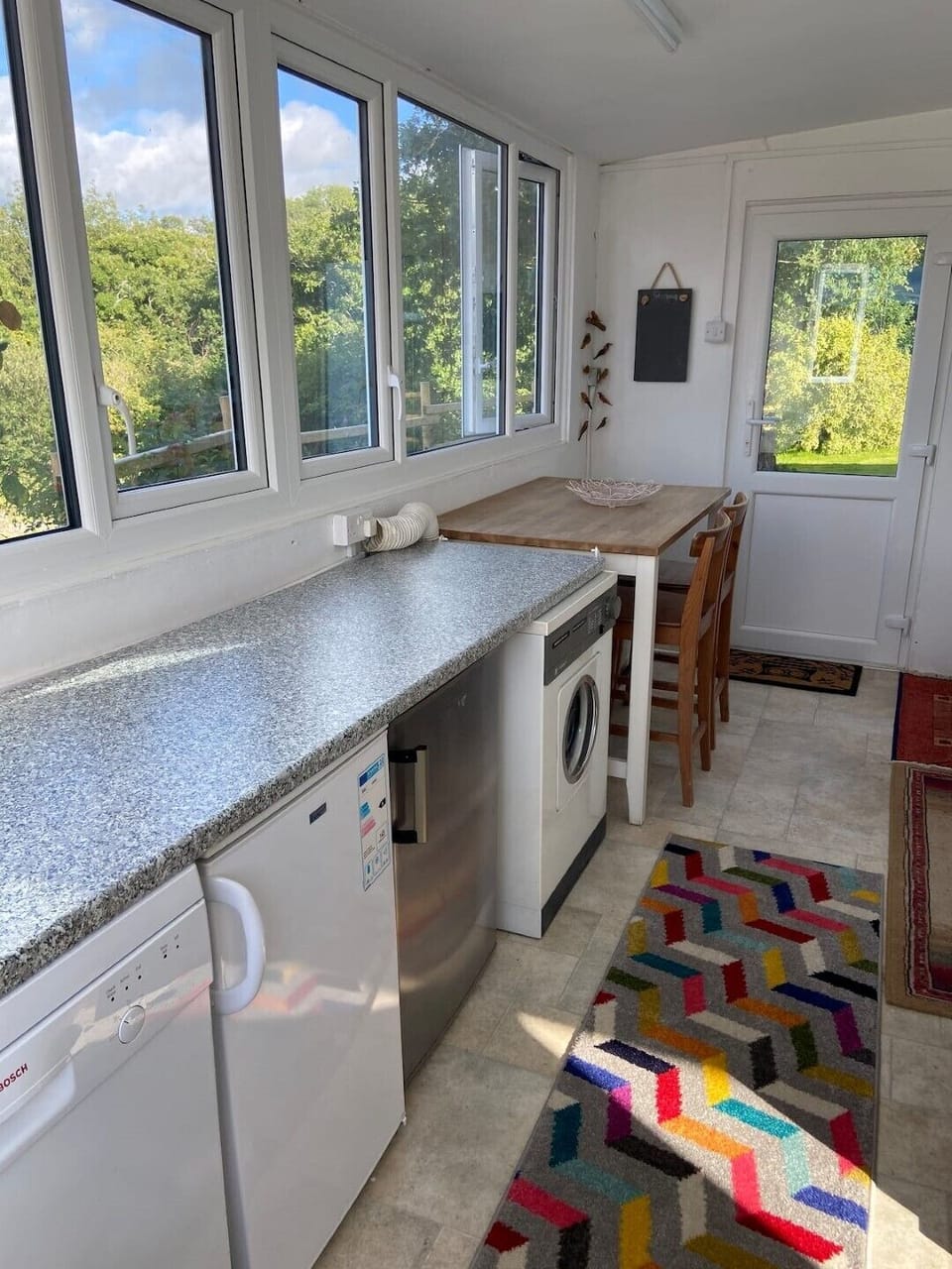 Utility room exit to garden
