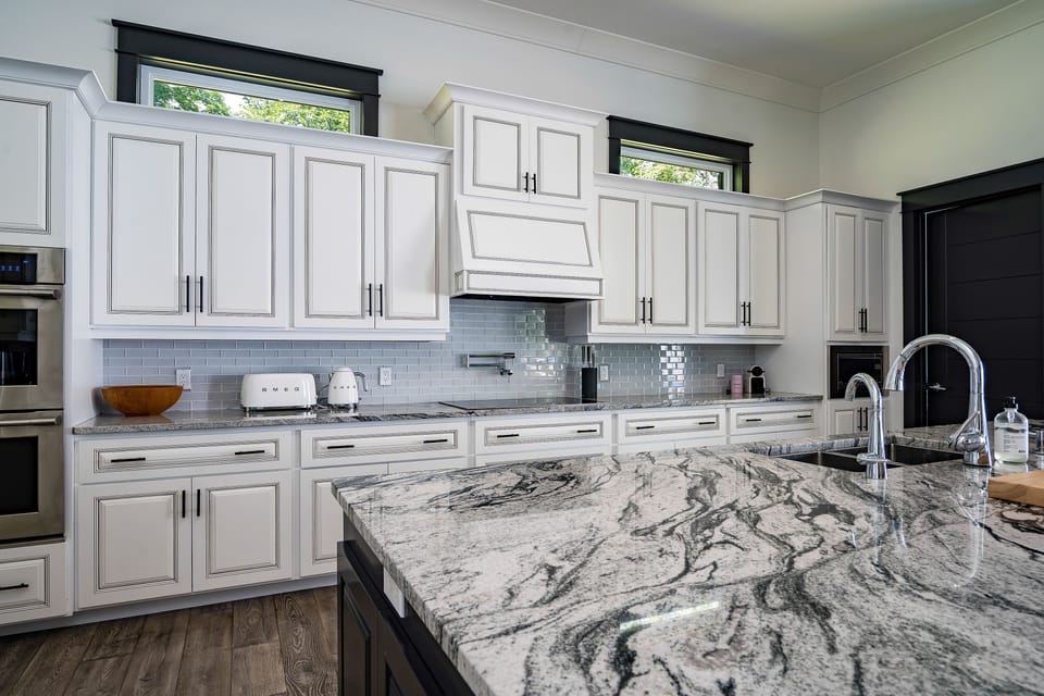 Well stocked kitchen with high end appliances.