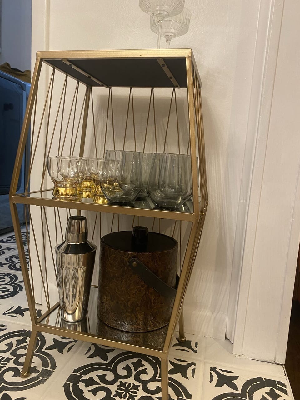 Whip up a cocktail and sip from a fun vintage glass!