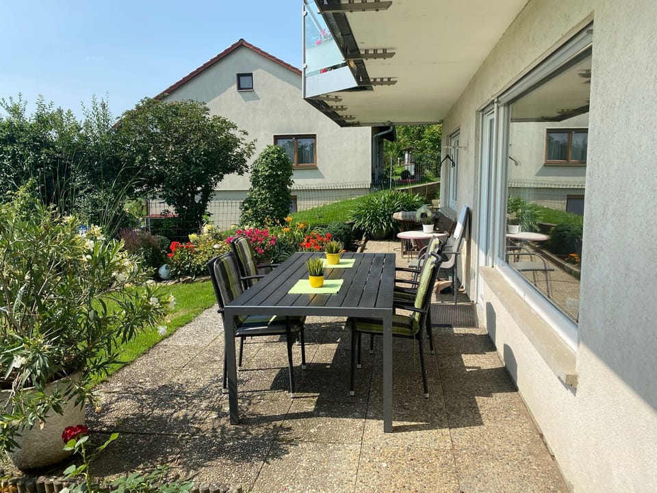Idyllic vacation apartment (95sqm) with 3 bedrooms, WiFi and views of the Steigerwald forest Apartment in Bavaria
