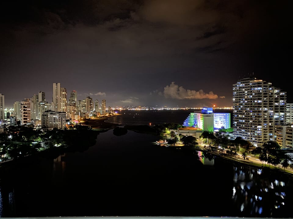 Night view from balcony “El Laguito”