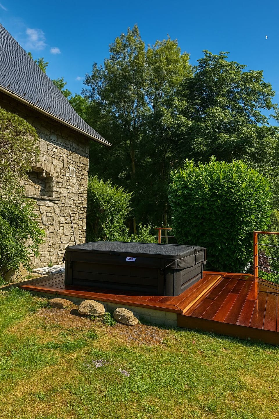 Outdoor spa tub