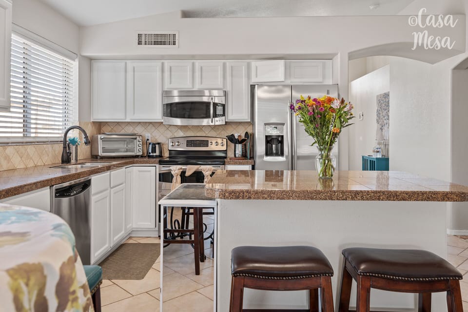 The Kitchen includes a blender, rice cooker, 2 kinds of coffee makers, and more!