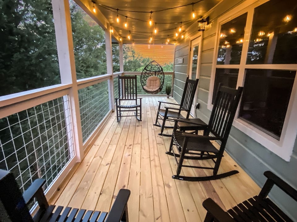 morning or evening - twinkly lights & cozy conversations