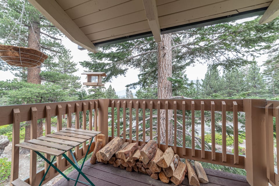 Private deck with free firewood.