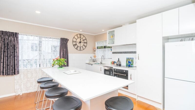 Bright, modern kitchen with everything you need for your stay