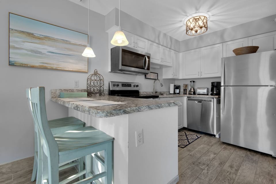 Kitchen with Seating at Bar