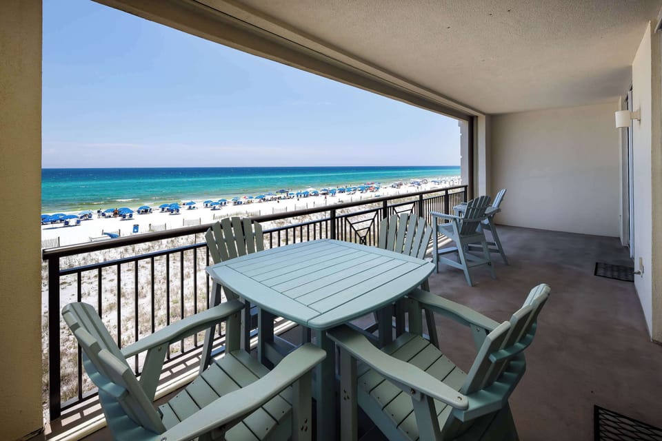 Gulf front balcony with million dollar views