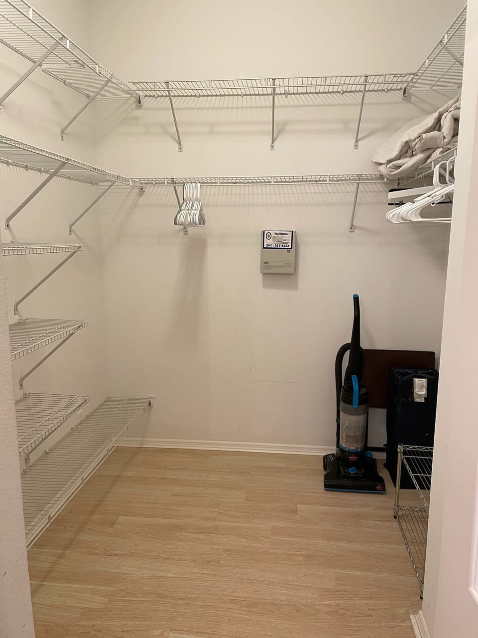 Large walk in closet in master