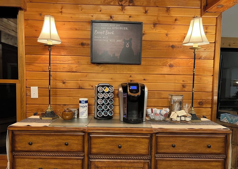 Enjoy the Coffee Bar! Have a cup Coffee, Hot Cocoa and Biscotti as you wake up.