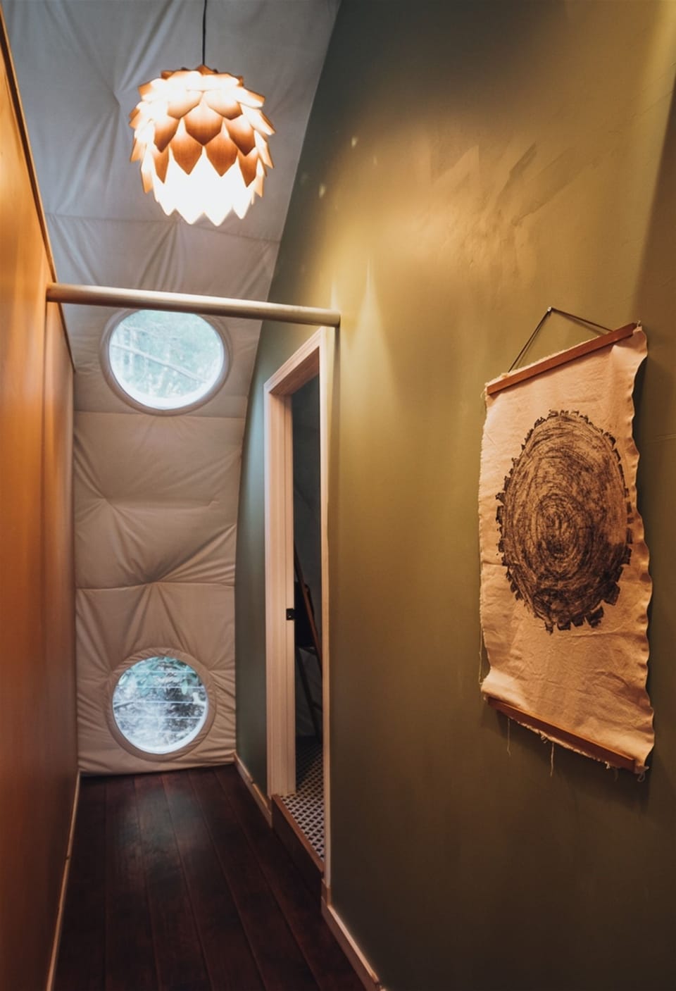 Restroom in water dome