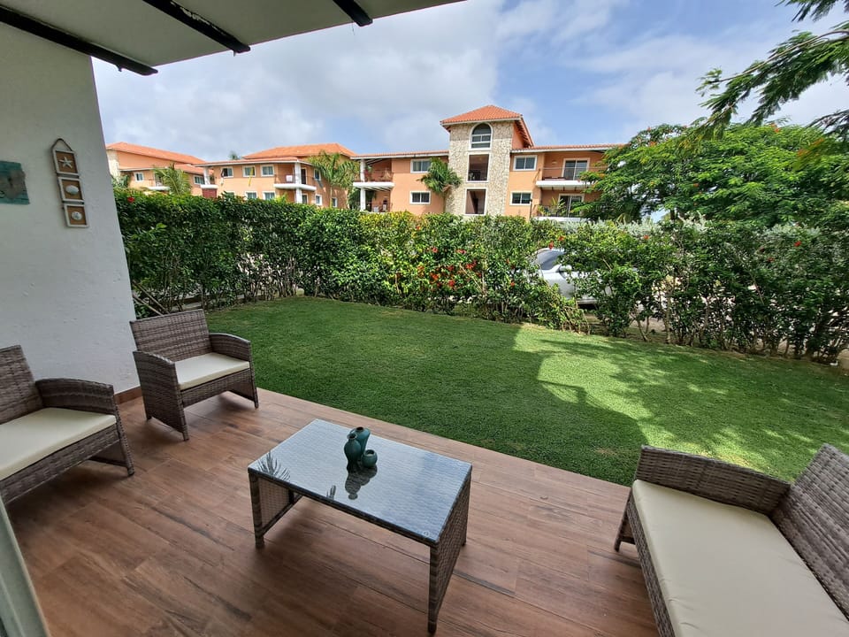 Balcony view from living room door