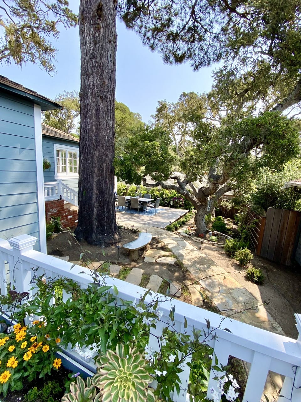 Back porch overlooking backyard.