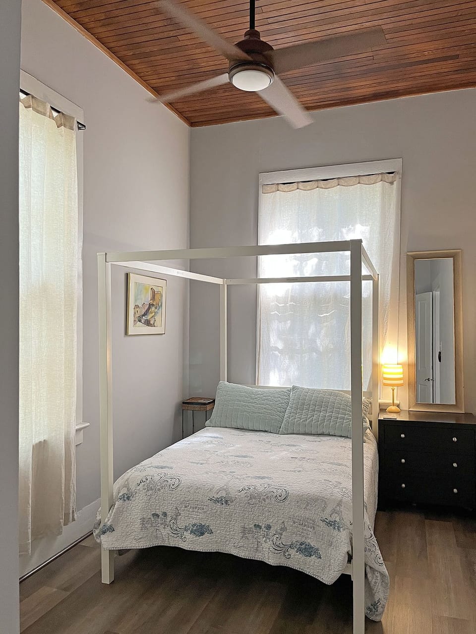 Bedroom with Ceiling Fan and Closet