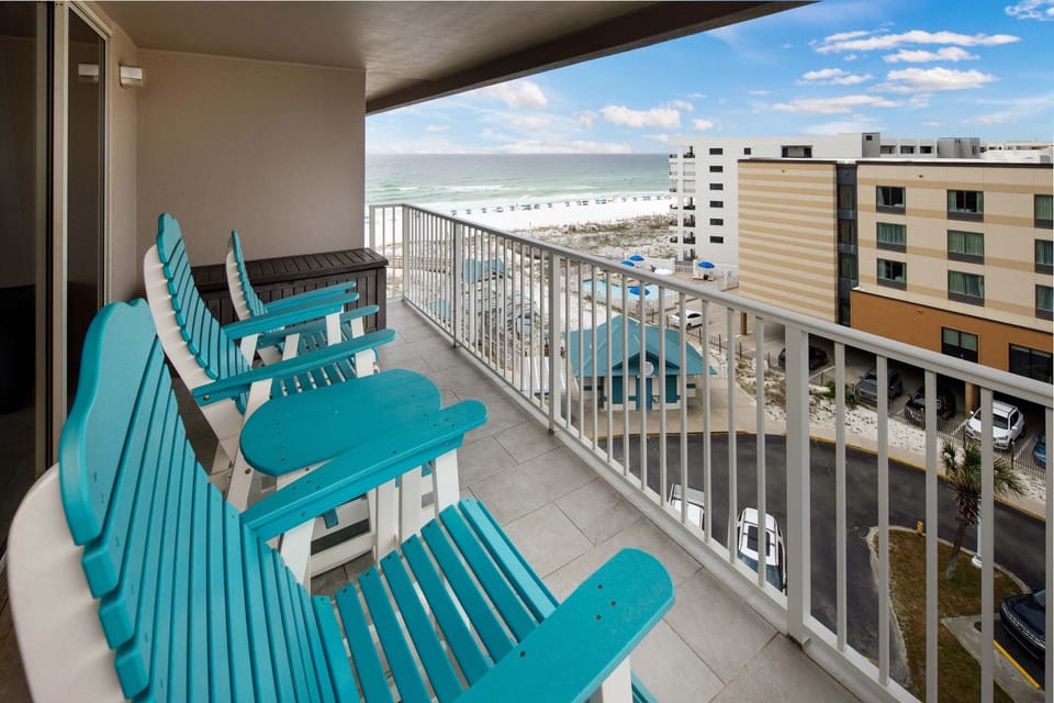 Partial views of The Gulf of Mexico from the private balcony