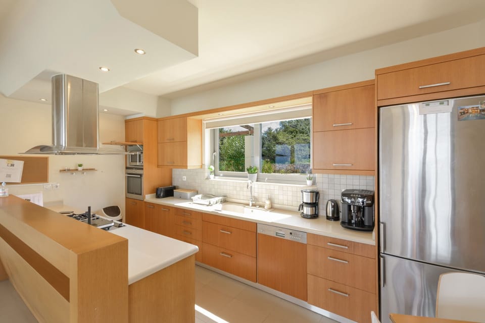 The kitchen area