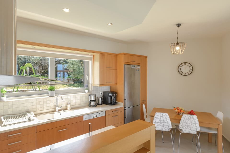The kitchen area