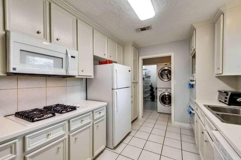 The kitchen area