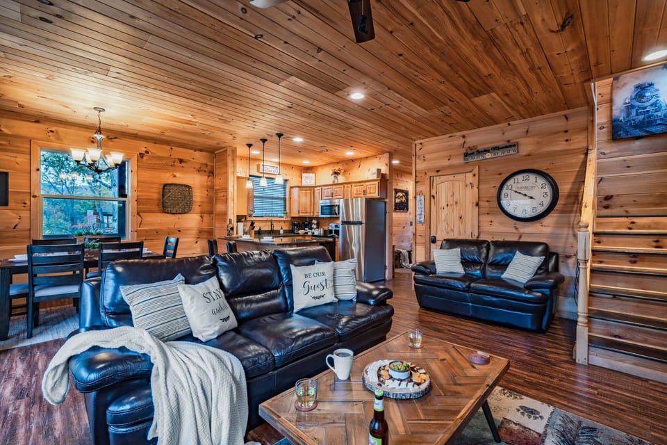 Living room and dining room on the 1st floor.