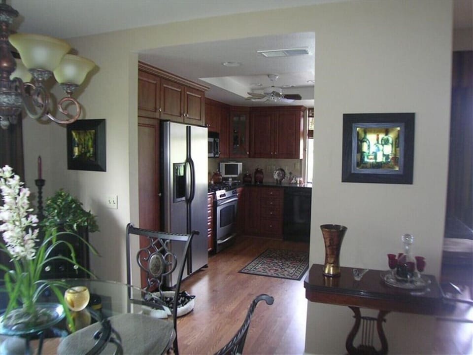 Dining room and kitchen