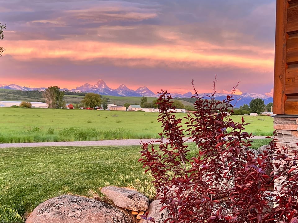 Gorgeous sunset that showcases the stunning views from this property