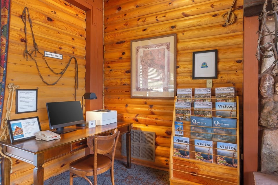 Catch up on emails quickly at the convenient business corner.