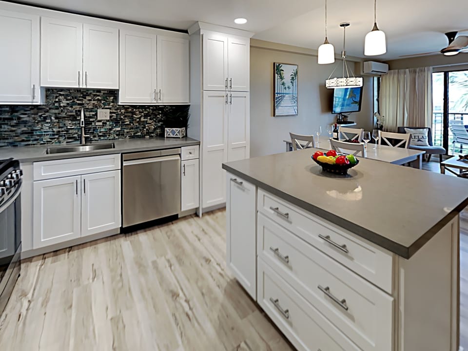 Kitchen - Open kitchen layout for the whole family to stay together while preparing meals.