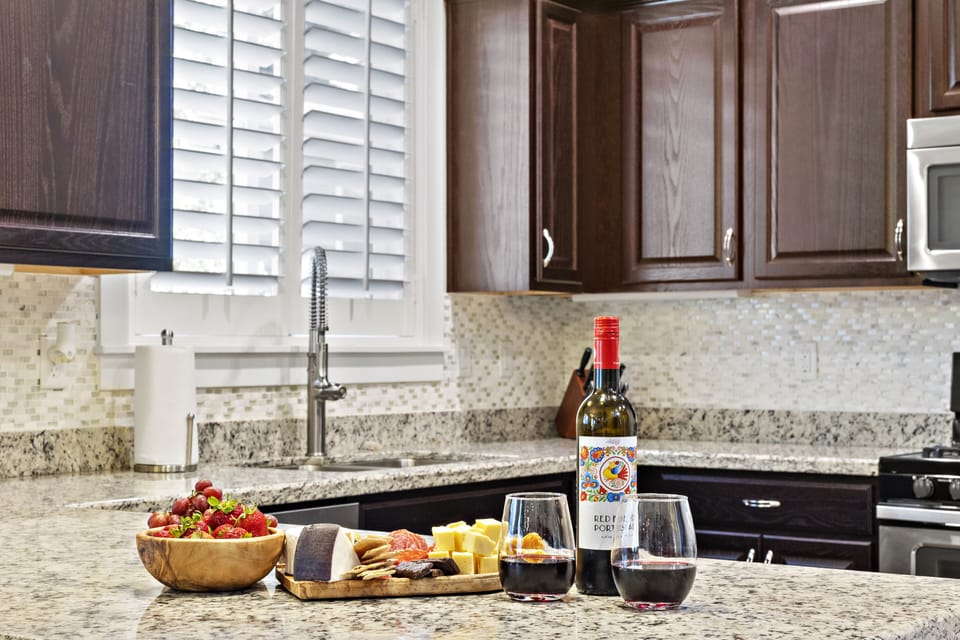 Kitchen is fully equipped and stocked for all your cooking needs.