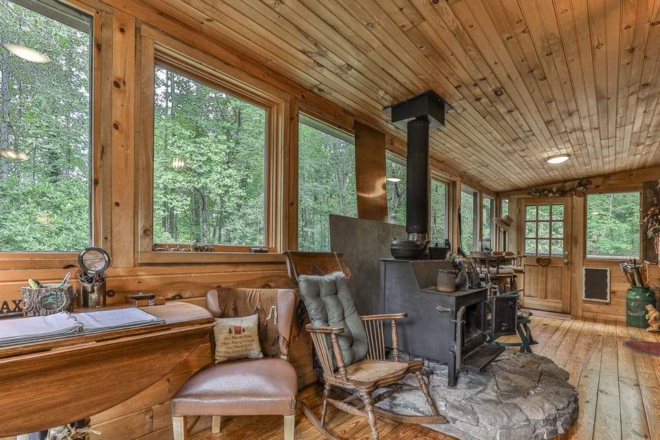 Countless cozy hours listening to birds or rain drops falling down. 