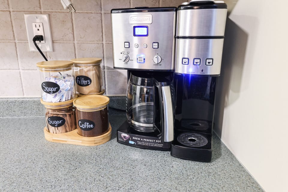 The coffee station.