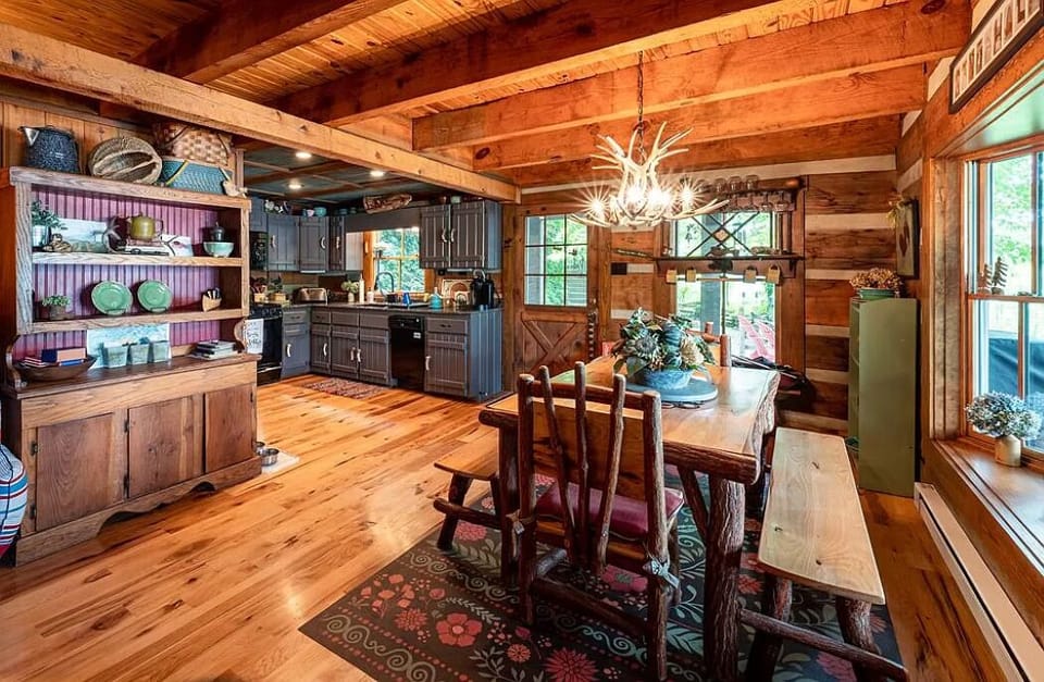 Dining area and kitchen