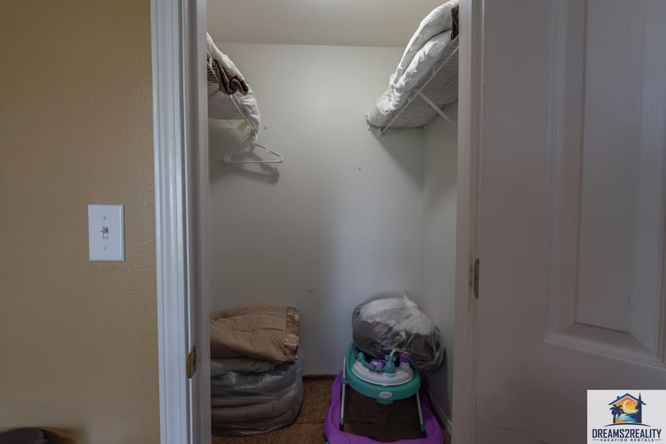 Extra Pillows and Blankets Provided in Closet