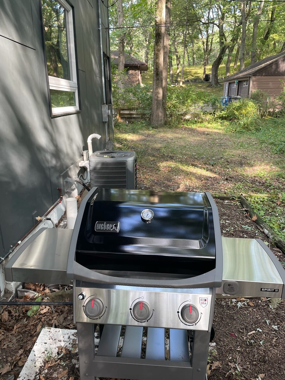 Natural gas grill, never run out of propane or charcoal 