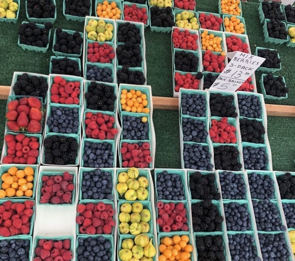 Farmers Market local & organic offerings every Saturday morning.