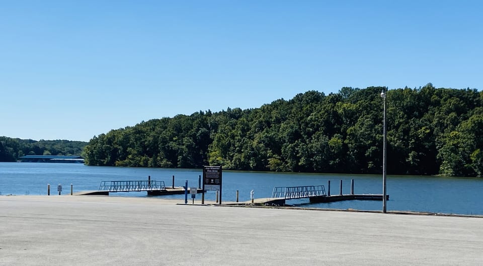 Boat ramp at First Creek, 5 miles from rental house.