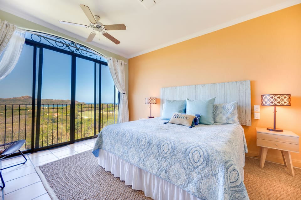 Master bedroom with natural light and killer views